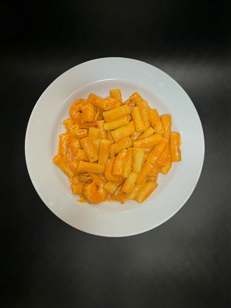 Rigatoni with shrimp alla vodka at Macarena's Kitchen